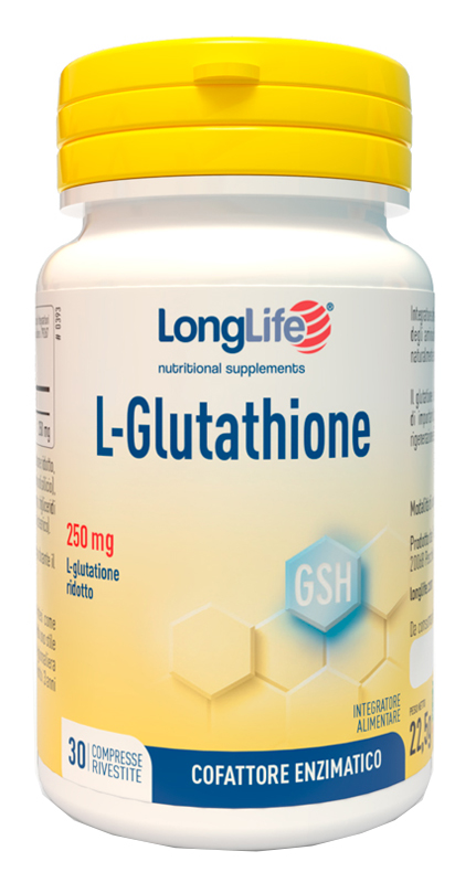 LONGLIFE L-GLUTATHIONE 250 MG 30 COMPRESSE - famajoy.it