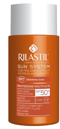RILASTIL SUN SYSTEM PHOTO PROTECTION THERAPY SPF50+ COMFORT FLUIDO 50 ML - famajoy.it
