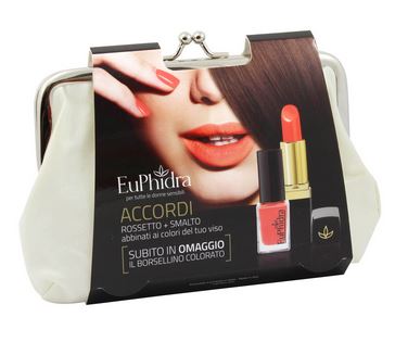EUPHIDRA SKIN COLOR ACCORDI ROSSETTO PM02 CORALLO + SMALTO SR59 + BORSELLINO OMAGGIO PER FOTOTIPO BRUNO - famajoy.it
