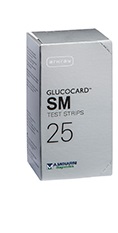 TEST STRIPS PER MISURAZIONE GLICEMIA GLUCOCARD SM 25 PEZZI - famajoy.it