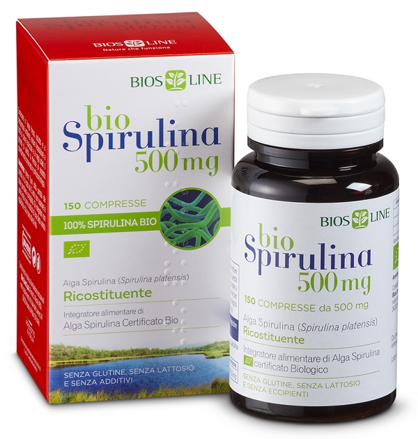 BIOSLINE BIOSPIRULINA 500 NEW 150 COMPRESSE CERT ECOCERT - famajoy.it