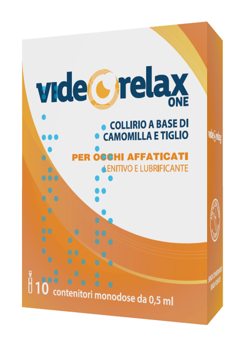 COLLIRIO VIDEORELAX ONE LENITIVO E LUBRIFICANTE OCCHI AFFATICATI 10 CONTENITORI MONODOSE 0,5 ML - famajoy.it