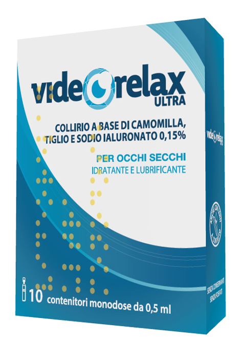 COLLIRIO IDRATANTE E LUBRIFICANTE VIDEORELAX ULTRA MONODOSE 0,5 ML 10 PEZZI - famajoy.it