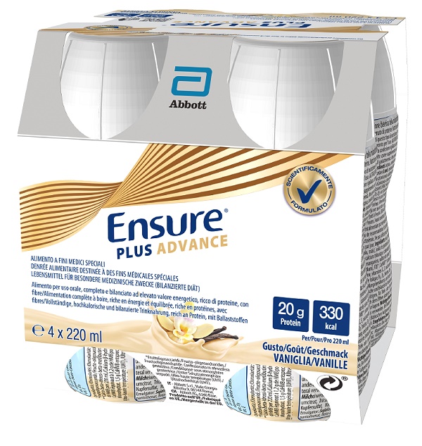 ENSURE PLUS ADVANCE VANIGLIA 4 BOTTIGLIE DA 220 ML - famajoy.it