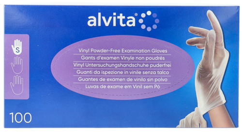 ALVITA GUANTI IN VINILE SENZA POLVERE TAGLIA S 100 PEZZI - famajoy.it