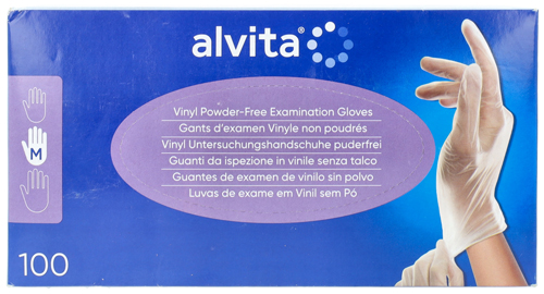 ALVITA GUANTI IN VINILE SENZA POLVERE TAGLIA M 100 PEZZI - famajoy.it
