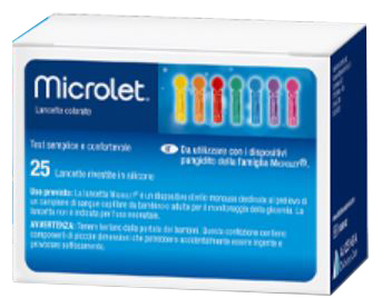 LANCETTE PUNGIDITO PER DISPOSITIVO MICROLET 25 PEZZI - famajoy.it