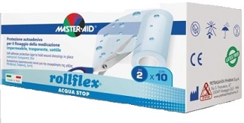 CEROTTO IMPERMEABILE PER FISSAGGIO MEDICAZIONI MASTER-AID ROLLFLEX A-STOP M 10X10 CM - famajoy.it