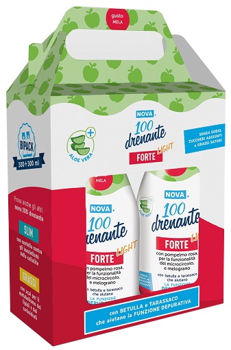 NOVA100 DRENANTE FORTE LIGHT CON ALOE 300+300 ML - famajoy.it