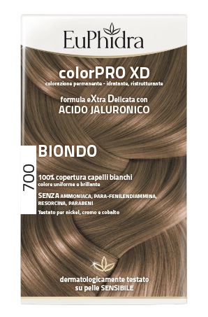 EUPHIDRA COLORPRO XD 700 BIONDO GEL COLORANTE CAPELLI IN FLACONE + ATTIVANTE + BALSAMO + GUANTI - famajoy.it