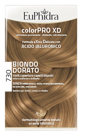 EUPHIDRA COLORPRO XD 730 BIONDO DORATO GEL COLORANTE CAPELLI IN FLACONE + ATTIVANTE + BALSAMO + GUANTI - famajoy.it