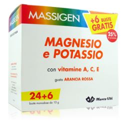 MASSIGEN MAGNESIO E POTASSIO IN BUSTINA CON ASTUCCIO 24+6 - famajoy.it