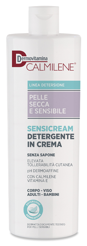 DERMOVITAMINA CALMILENE SENSICREAM DETERGENTE IN CREMA SENZA SAPONE PER PELLE SECCA E SENSIBILE 500 ML - famajoy.it