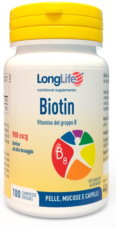 LONGLIFE BIOTIN 900 MCG 100 COMPRESSE - famajoy.it