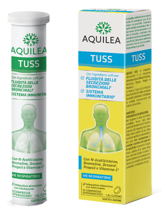 AQUILEA TUSS 15 COMPRESSE EFFERVESCENTI 90 G - famajoy.it