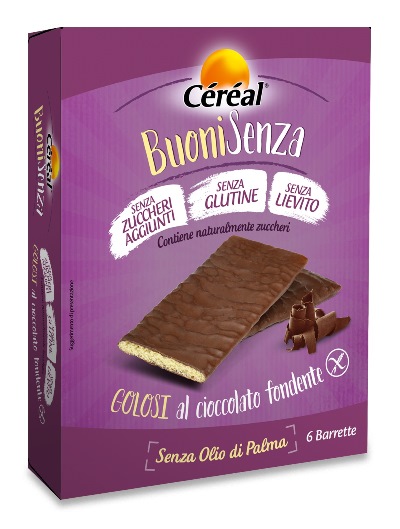 CEREAL BUONI SENZA GOLOSI CIOCCOLATO FONDENTE 6 X 17 G - famajoy.it