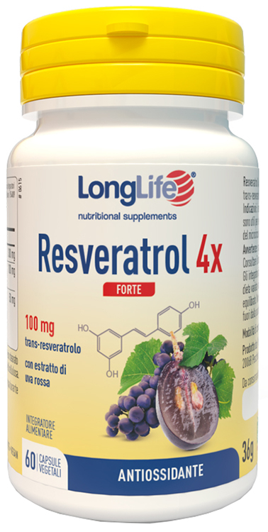 LONGLIFE RESVERATROL 4X FORTE 60 CAPSULE - famajoy.it
