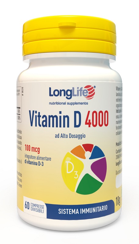 LONGLIFE VITAMIN D 4000UI 60 COMPRESSE - famajoy.it