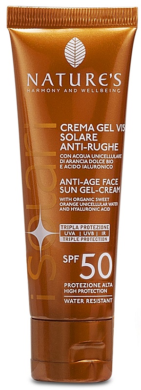 NATURE'S I SOLARI CREMA GEL VISO ANTIRUGHE SPF50 50 ML - famajoy.it