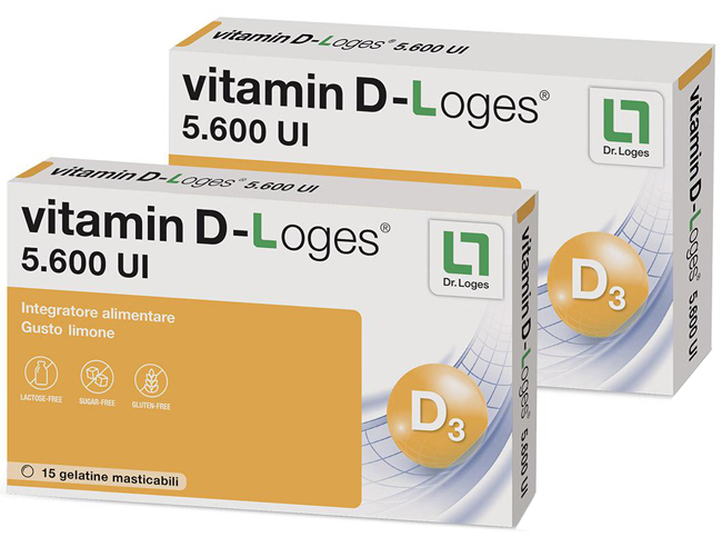 VITAMIN D-LOGES 30 GELATINE MASTICABILI GUSTO LIMONE 42 G - famajoy.it