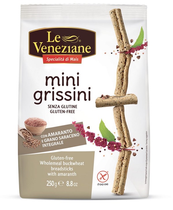 LE VENEZIANE MINIGRISSINI GRANO SARACENO INTEGRALE CON AMARANTO 250 G - famajoy.it