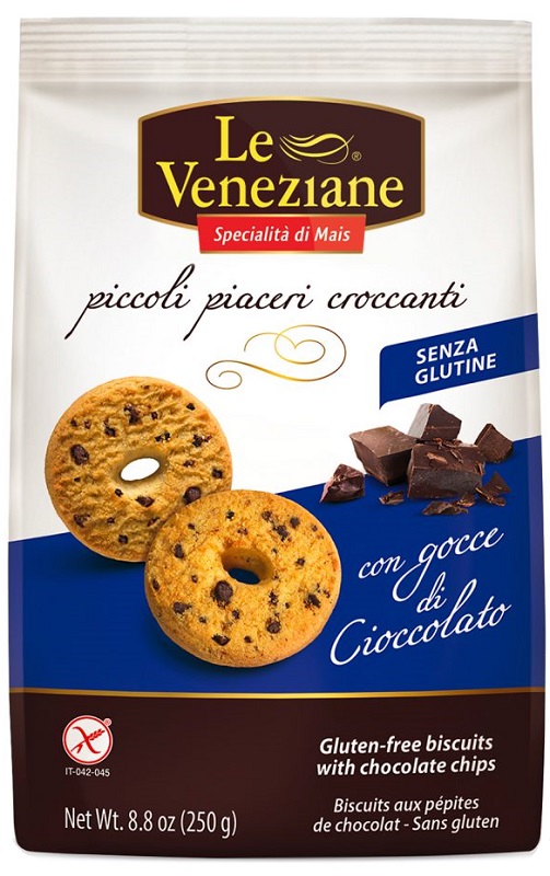 LE VENEZIANE BISCOTTI GOCCE DI CIOCCOLATO 250 G - famajoy.it