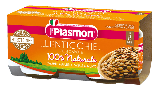 PLASMON OMOGENEIZZATO LENTICCHIE 2 X 80 G - famajoy.it