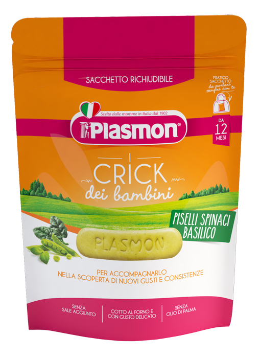 PLASMON CRICK SPINACI E PISELLI 100 G - famajoy.it