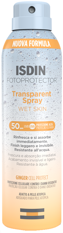 FOTOPROTECTOR TRANSPARENT WET SKIN SPRAY 50+ 250 ML - famajoy.it