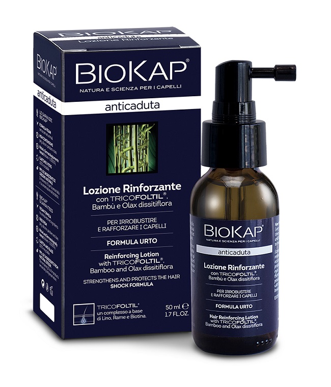 BIOKAP LOZIONE RINFORZANTE ANTICADUTA CON TRICOFOLTIL NUOVA FORMULA 50 ML - famajoy.it