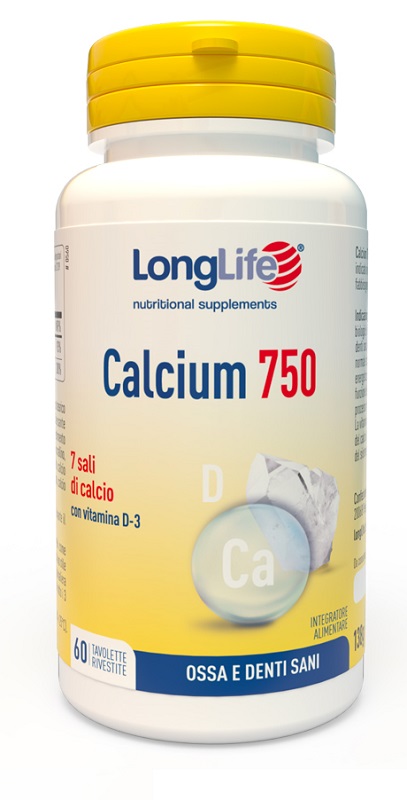 LONGLIFE CALCIUM 750 MG 60 TAVOLETTE - famajoy.it