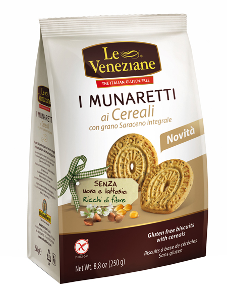 LE VENEZIANE MUNARETTI BISCOTTI CEREALI GRANO SARACENO INTEGRALE 250 G - famajoy.it