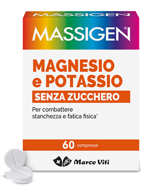 MASSIGEN MAGNESIO POTASSIO SENZA ZUCCHERI 60 COMPRESSE - famajoy.it