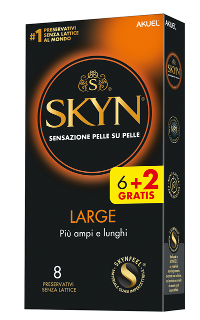 AKUEL SKYN LARGE PIU AMPI/LUNGHI 6 PEZZI + 2 OMAGGIO - famajoy.it