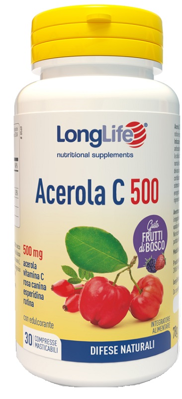 LONGLIFE ACEROLA C500 FRUTTI DI BOSCO 30 COMPRESSE - famajoy.it