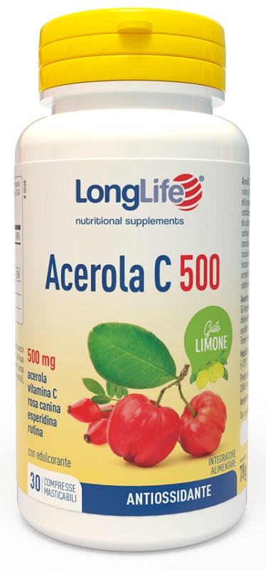 LONGLIFE ACEROLA C500 LIMONE 30 COMPRESSE - famajoy.it