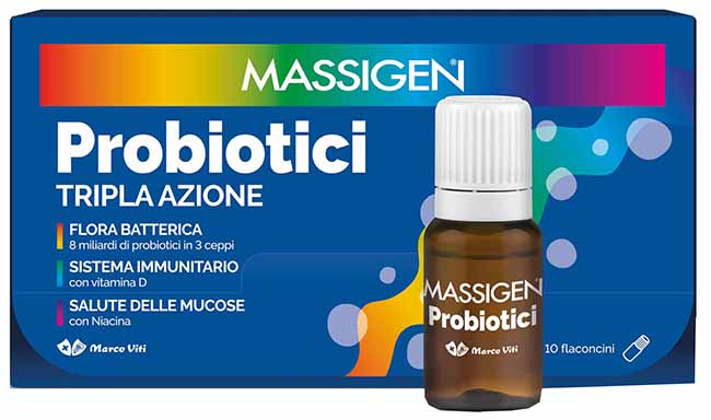 MASSIGEN PROBIOTICI 10 FLACONCINI X 8 ML - famajoy.it