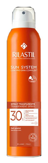 RILASTIL SUN SYSTEM TRANSPARENT SPRAY SPF30 200 ML - famajoy.it