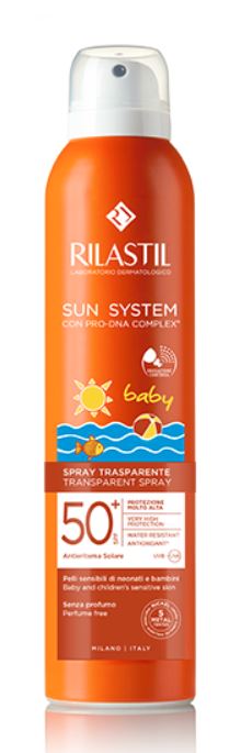 RILASTIL SUN SYSTEM BABY TRANSPARENT SPRAY SPF50+ 200 ML - famajoy.it