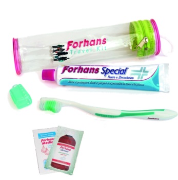 DENTAL KIT FORHANS ADULTI SPAZZOLINO + DENTIFRICIO - famajoy.it