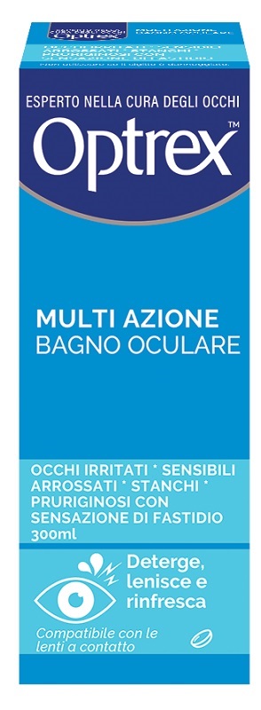 BAGNO OCULARE OPTREX MULTI AZIONE 300 ML + OCCHIERA FLESSIBILE - famajoy.it