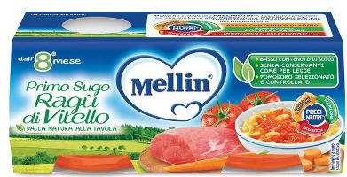 MELLIN PRIMOSUGO RAGU' DI VITELLO 2 VASETTI DA 80 G - famajoy.it