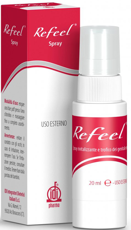 REFEEL SPRAY RIVITALIZZANTE E TROFICO DEI GENITALI ESTERNI FEMMINILI 20 ML - famajoy.it