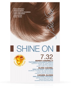 BIONIKE SHINE ON TRATTAMENTO COLORANTE CAPELLI BIONDO CARAMELLO 7.32 - famajoy.it