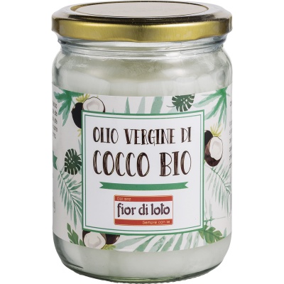 FIOR DI LOTO OLIO VERGINE DI COCCO BIO 450 ML - famajoy.it
