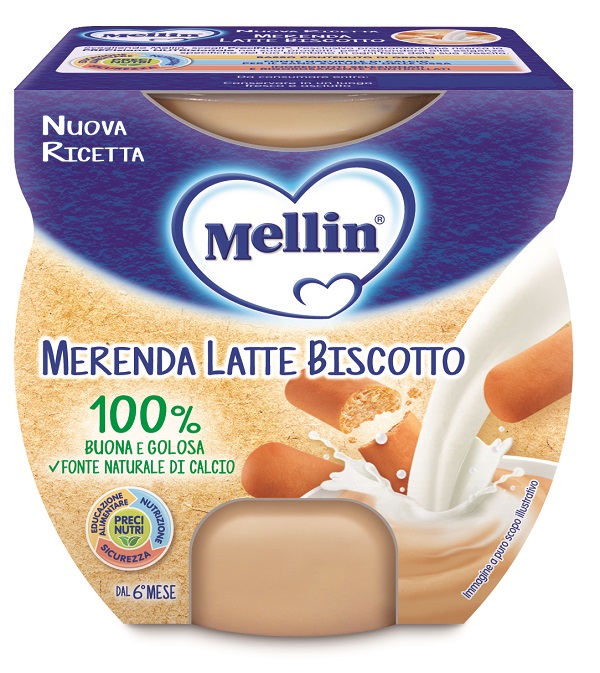 MELLIN MERENDA LATTE BISCOTTO 2 X 100 G - famajoy.it
