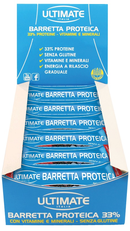 ULTIMATE BARRETTA PROTEICA FRUTTI ROSSI 24 PEZZI DA 40 G - famajoy.it