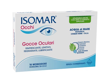 ISOMAR OCCHI GOCCE OCULARI ALL'ACIDO IALURONICO 0,20% 10 FLACONCINI - famajoy.it