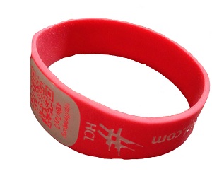 BRACCIALE SALVAVITA MIOID IN SILICONE ROSSO M - famajoy.it