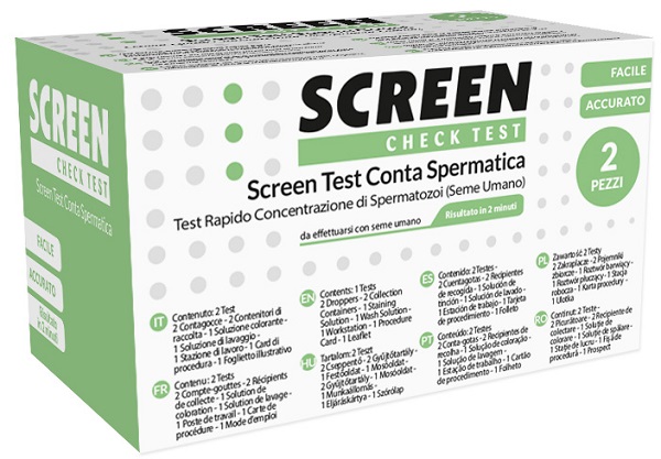 KIT PER L'INDIVIDUAZIONE DI CONTA SPERMATICA 2 PEZZI FERTILITA' MASCHILE SCREEN TEST CONTA SPERMATICA - famajoy.it